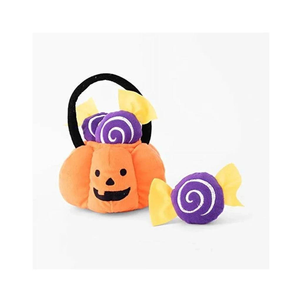 ZippyPaws Pumpkin Halloween Burrow Dog Interactive Puzzle Toy Set 4-Piece